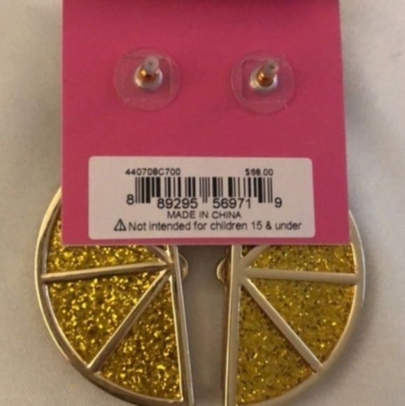 Betsey Johnson Crystal Lemon Statement Earrings - Picture 3 of 7